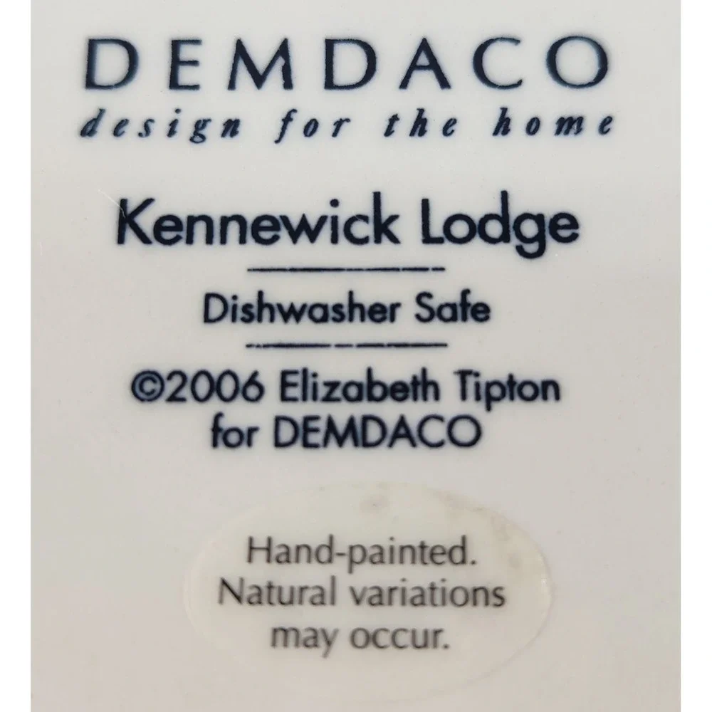 Vintage Demdaco Pitcher Kennewick Lodge Hand-painted Elizabeth Tipton 2006
